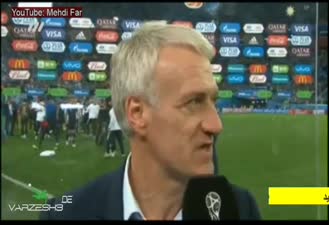 مصاحبه با مربی و بهترین بازیکن فرانسه بعد از برد بلژیک