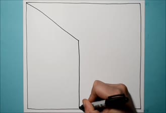 نقاشی کشیدن مکعب سه بعدی