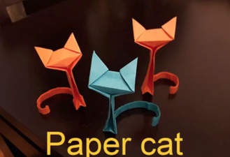 آموزش ساخت کاردستی گربه کاغذی