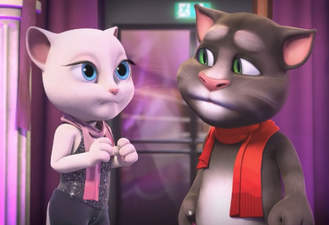 انیمیشن گربه سخنگو روسری آنجلا