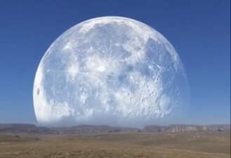 ماه کامل در قطب شمال +کسوف ۵ ثانیه ای 