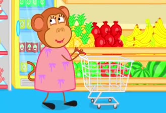 کارتون خانواده ی شیر / Lion Family / کریس و مادر در حال خرید در فروشگاه اسباب بازی / Chris and mom doing shopping in Toy store