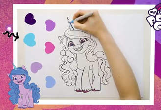 کارتون پونی کوچولی من / نقاشی کشیدن ایزلی / How to draw Izzy / My Little Pony  