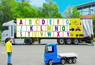 برنامه کودک کیندر / یادگیری الفبا با وسایل نقلیه اسباب بازی / Learn the Alphabet with Toy Vehicles / Kinder