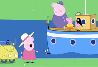 کارتون پیپا پیگ / سفر با قایق پونی و دلفین  