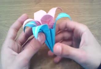 آموزش کاردستی کاغذی / اوریگامی / گل زنبق