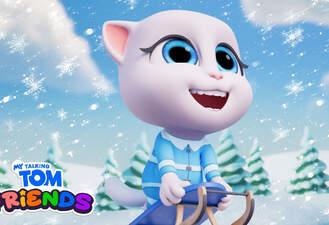 انیمیشن گربه سخنگو برف جادویی