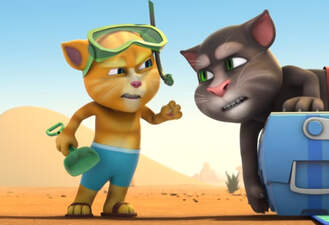 انیمیشن گربه سخنگو روز صحرا