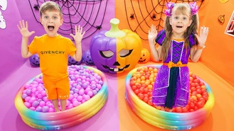 برنامه کودک دیانا و روما هالووین بنفش و نارنجی