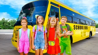 برنامه کودک دیانا و روما اتوبوس مدرسه