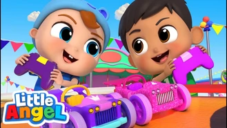 انیمیشن فرشته کوچولو مسابقه اتومبیل رانی