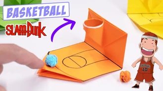 کاردستی کاغذی زمین بازی بسکتبال