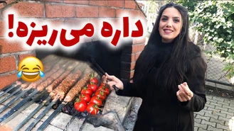 آموزش آشپزی / چالش درست کردن کباب کوبیده با دستور بابا 