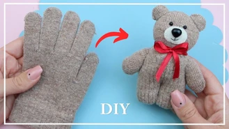 🐻 با یک دستکش خرس عروسکی بسیار زیبا درست کنید 💛